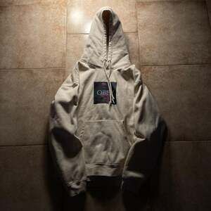 Obey Beige Heavyweight Graphic Hoodie Purple size L